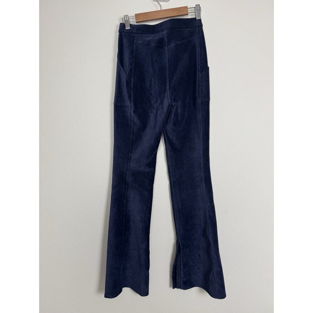 Alo Yoga Flare Pants Micro Corduroy High Waist Winter Break Flared Navy Small - Picture 2 of 4